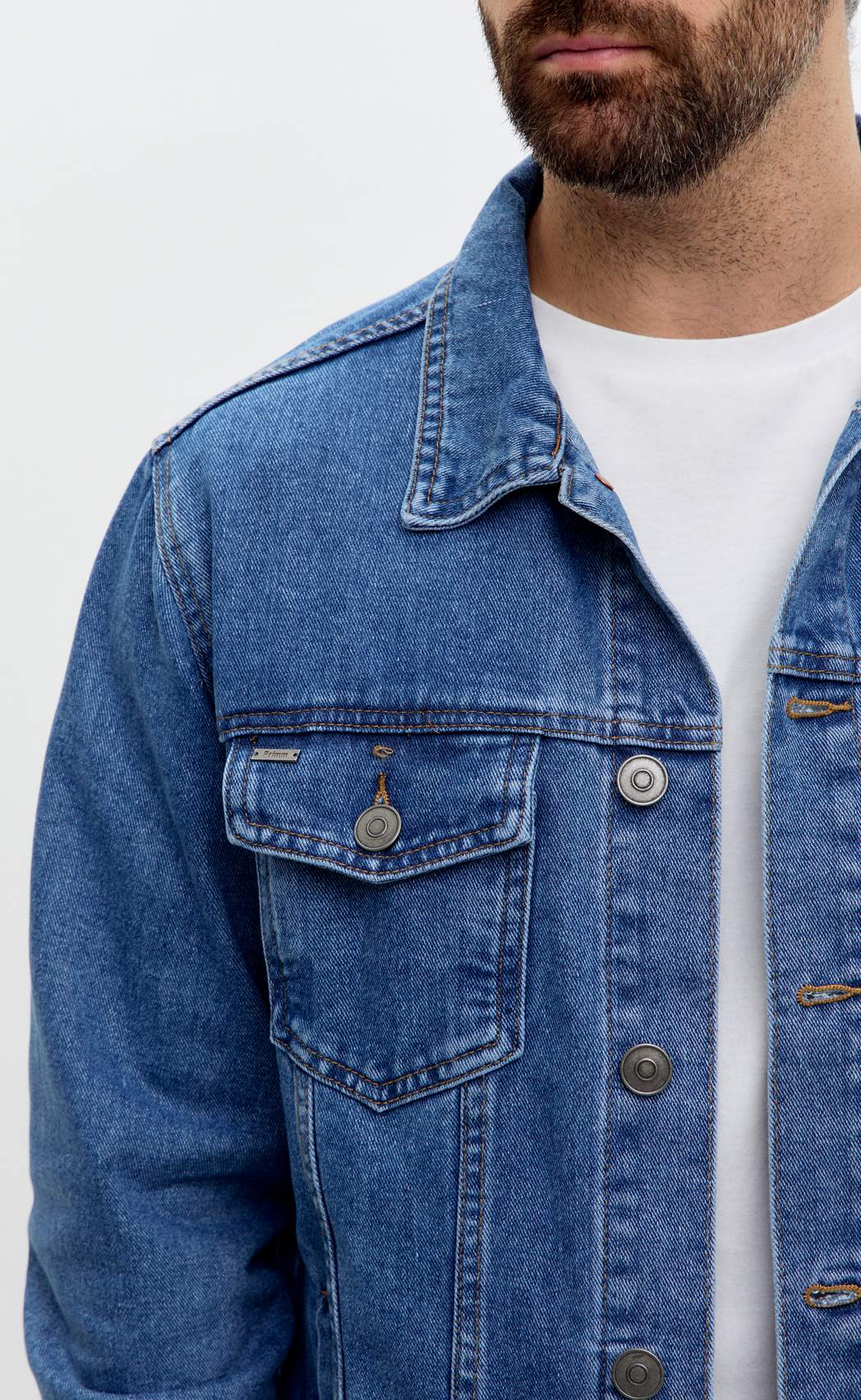 Куртка джинс P011-1336Rus middle blue