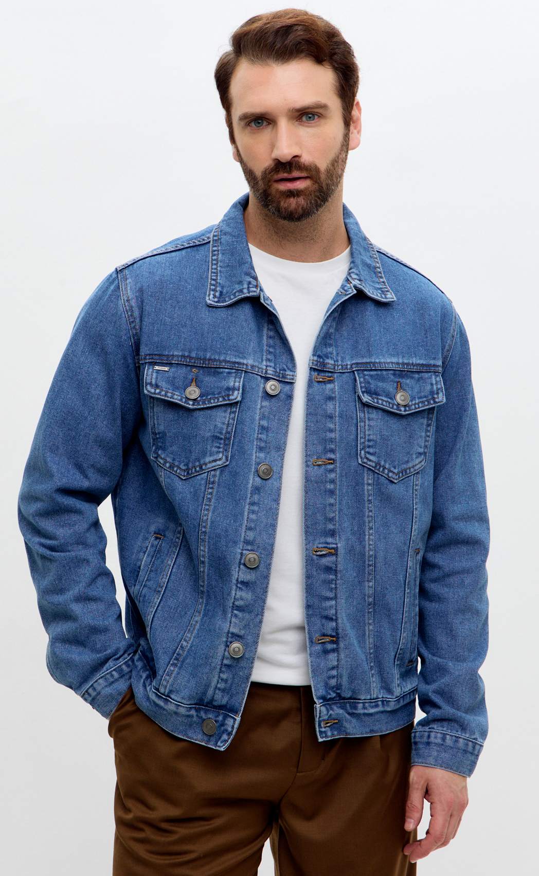 Куртка джинс P011-1336Rus middle blue