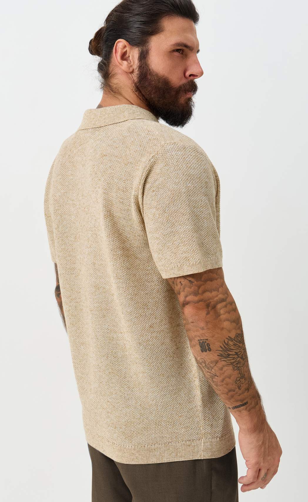 Футболка лен F111-07LN l.beige