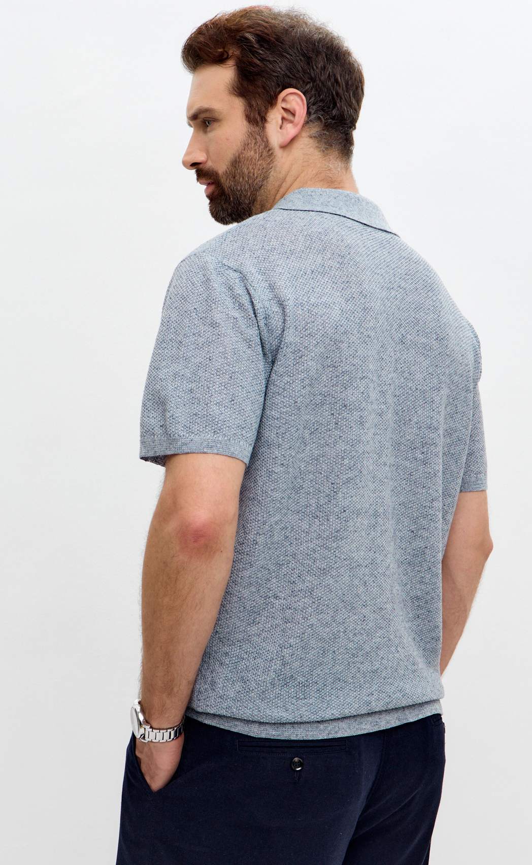 Футболка лен F011-06LN l.blue