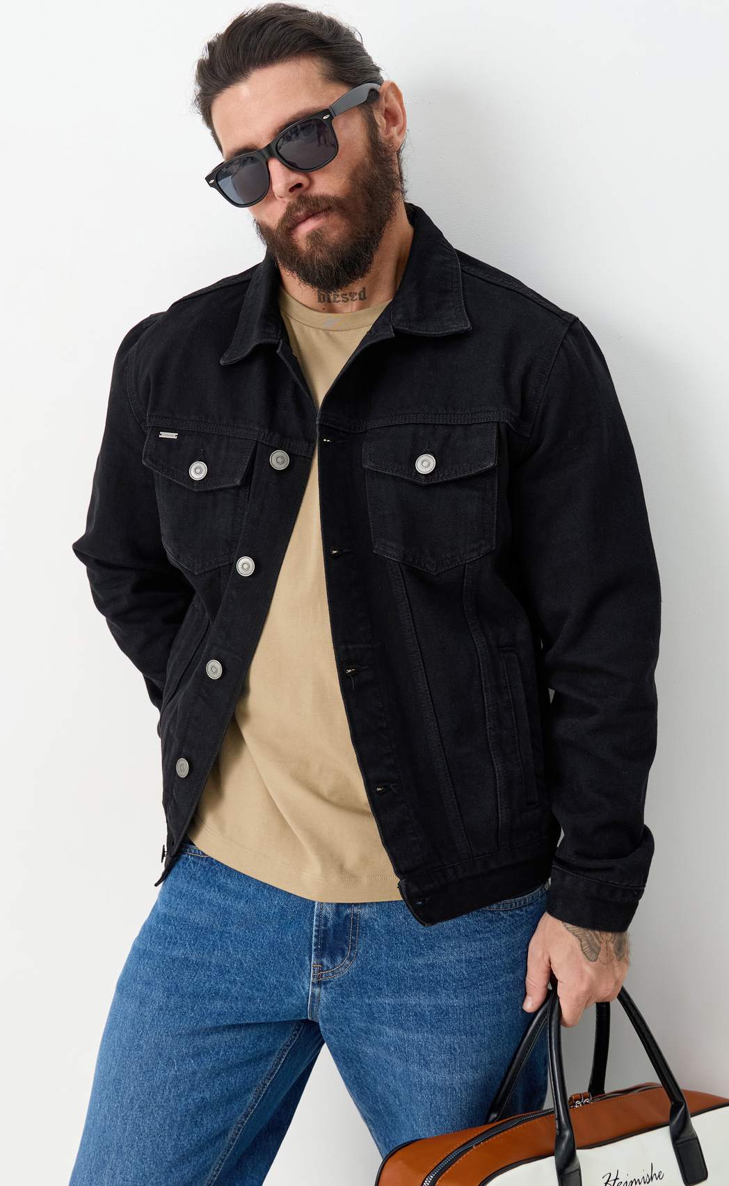 Куртка джинс P011-1336Rus black