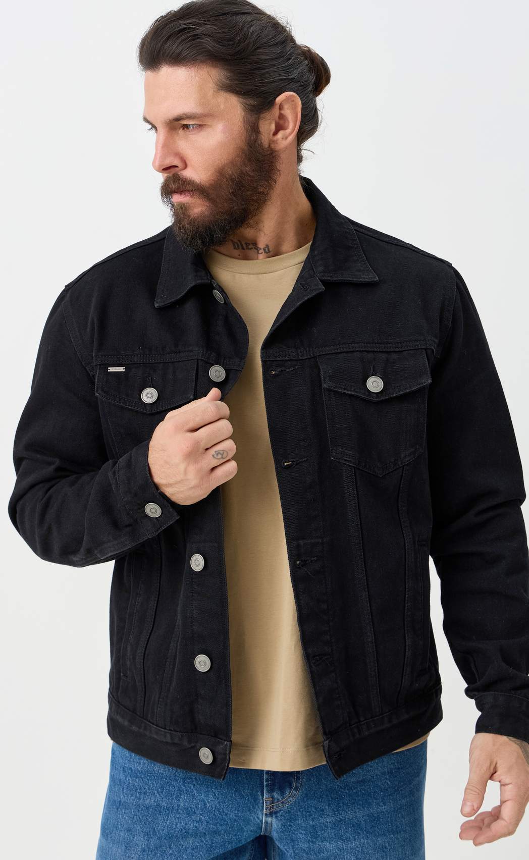 Куртка джинс P011-1336Rus black