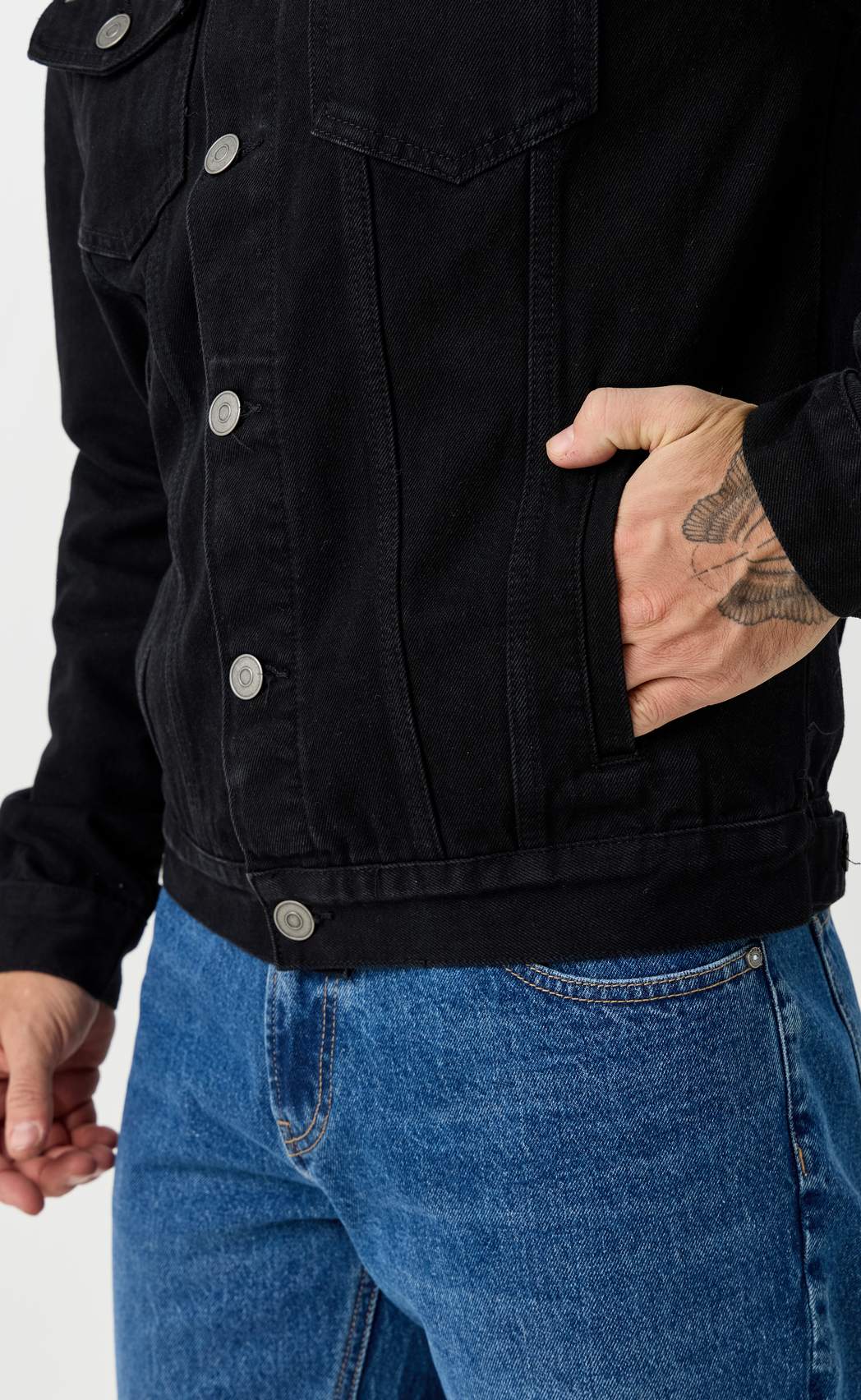 Куртка джинс P011-1336Rus black