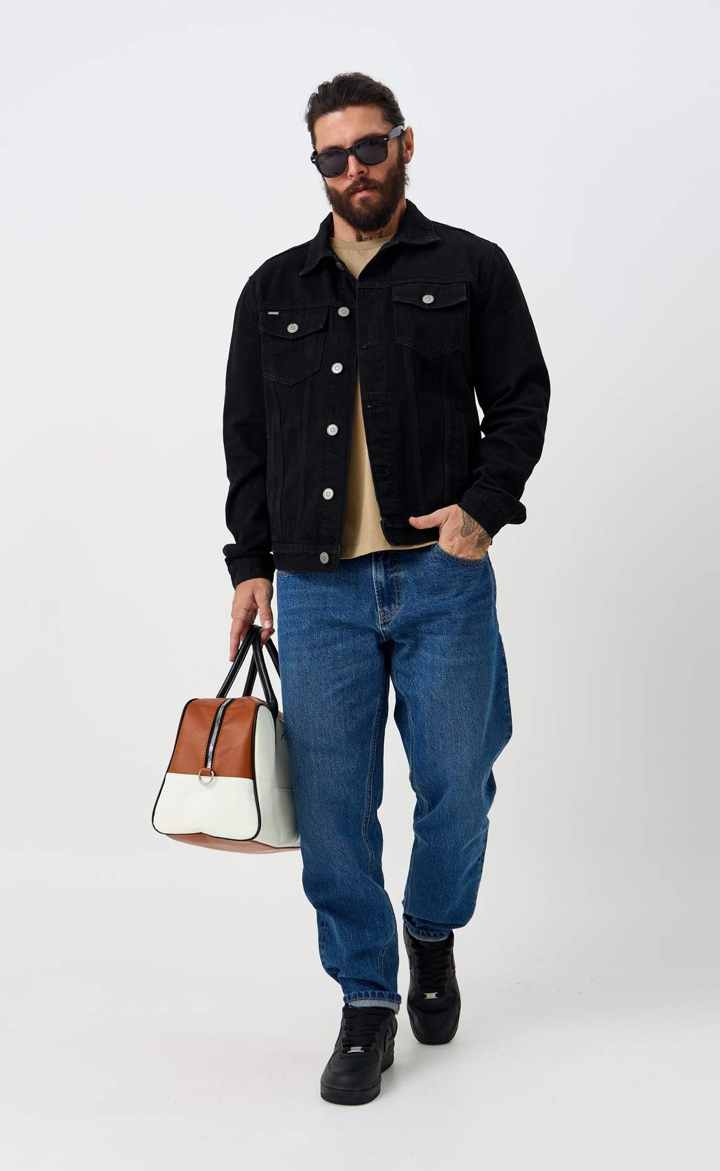 Куртка джинс P011-1336Rus black