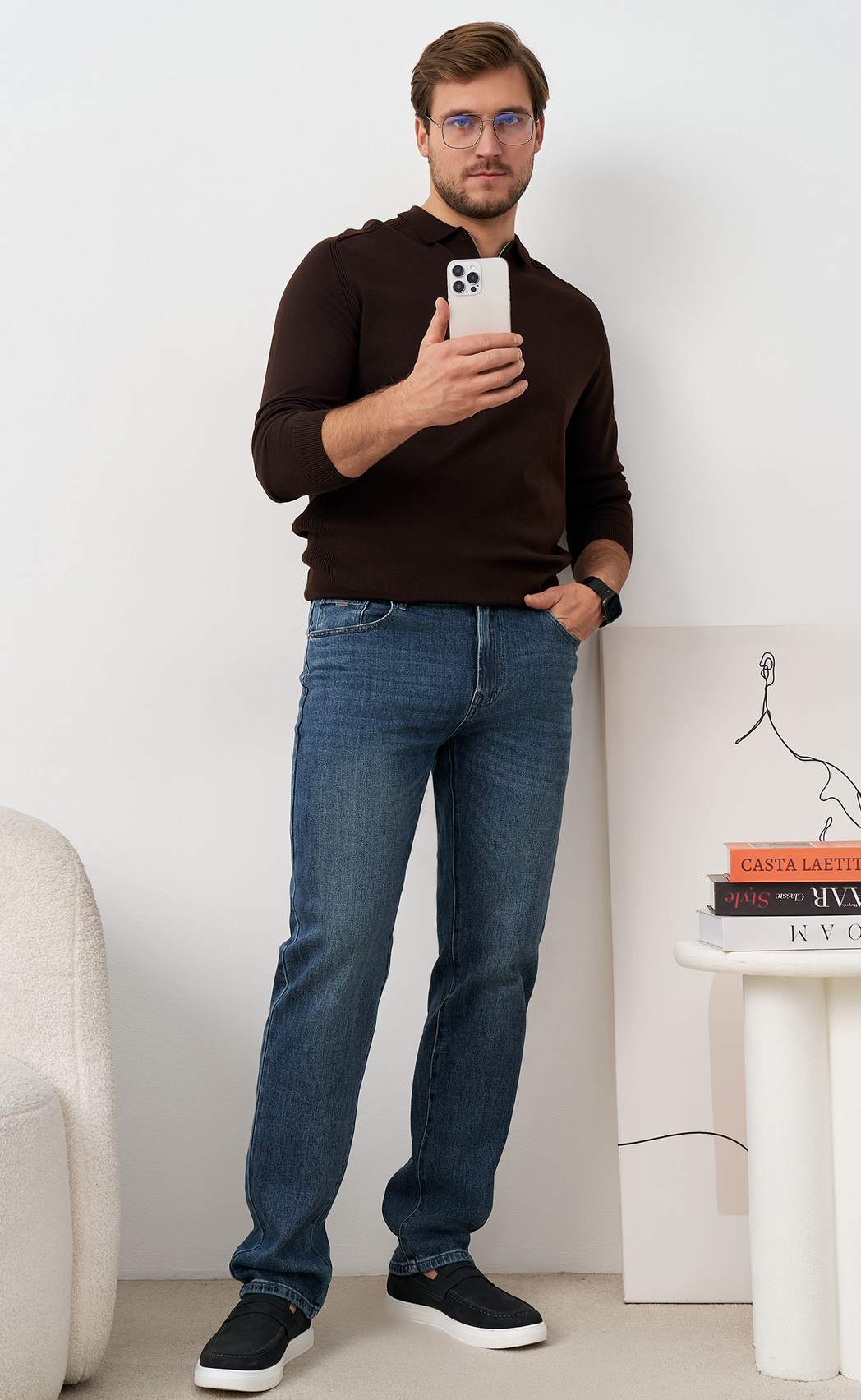 Джинсы P511-0162R m.blue