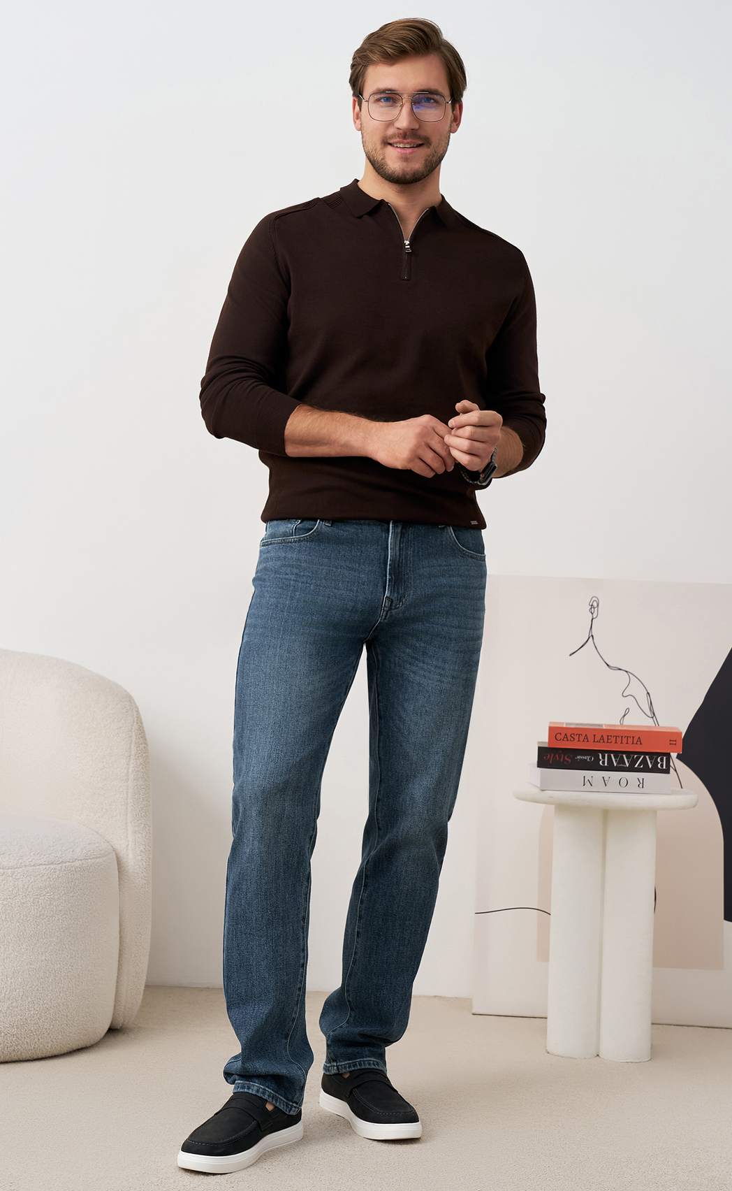 Джинсы P511-0162R m.blue