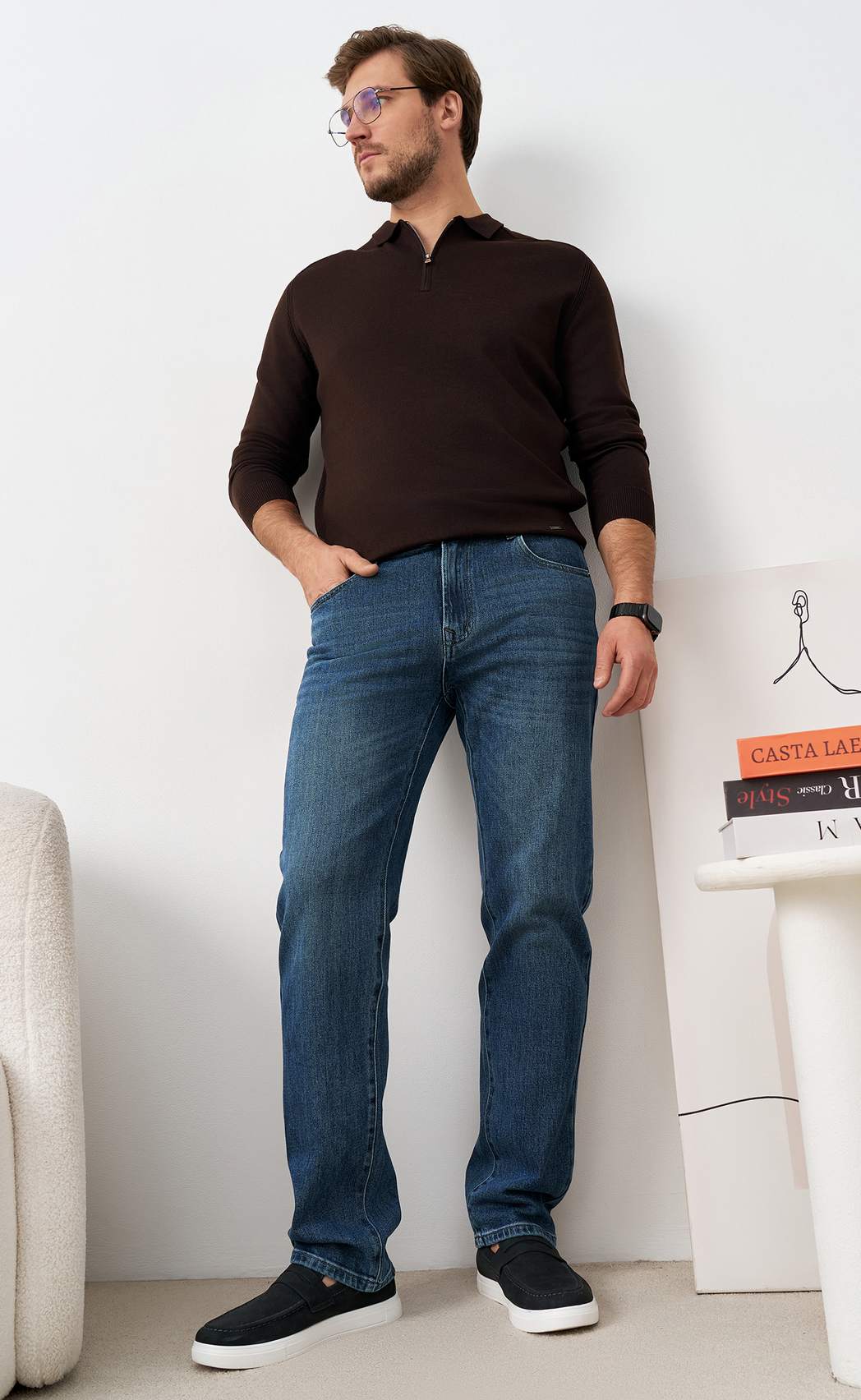 Джинсы P511-0162R m.blue