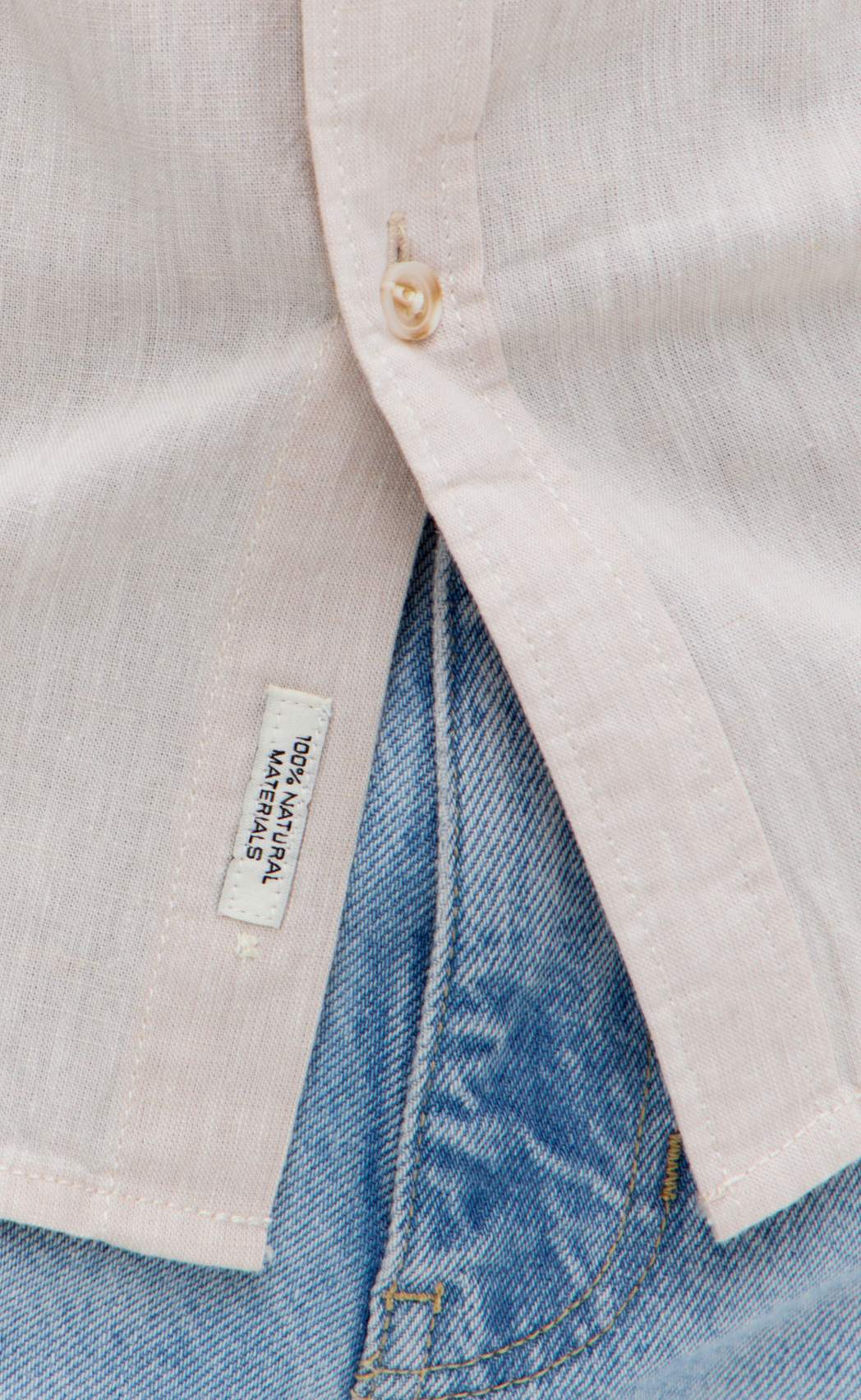 Рубашка д/р лен F111-0450-1 beige