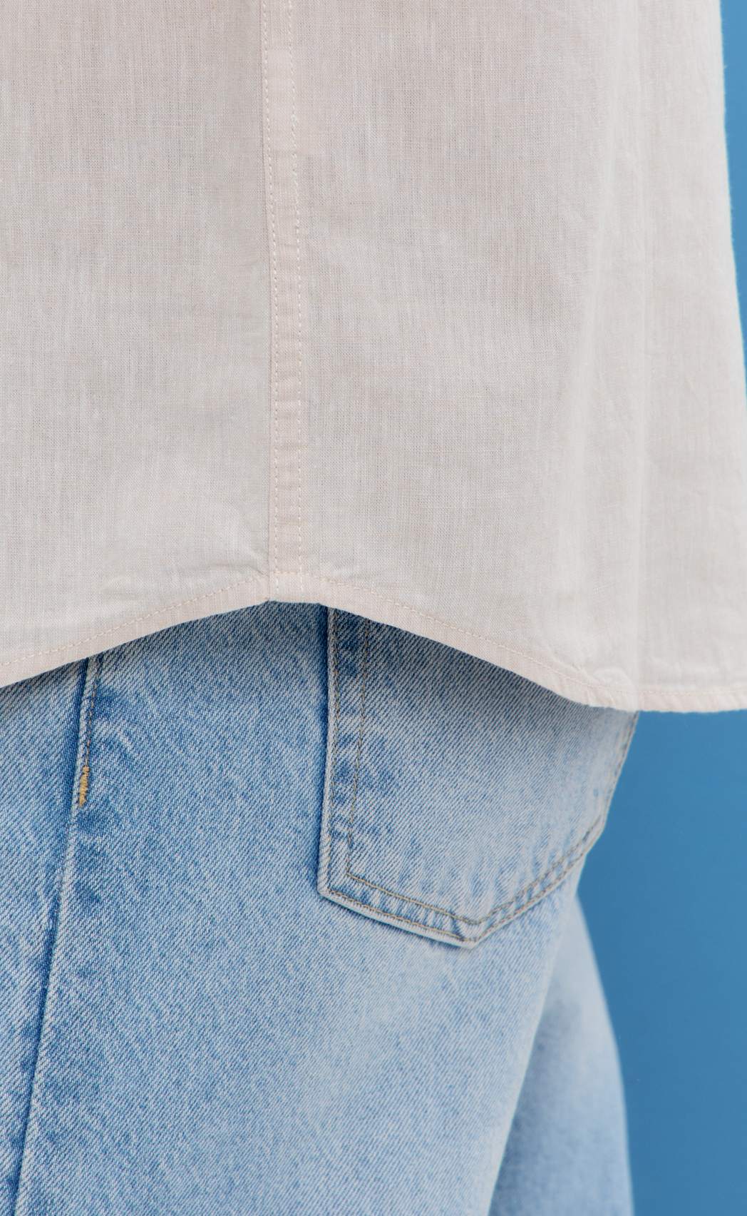 Рубашка д/р лен F111-0450-1 beige