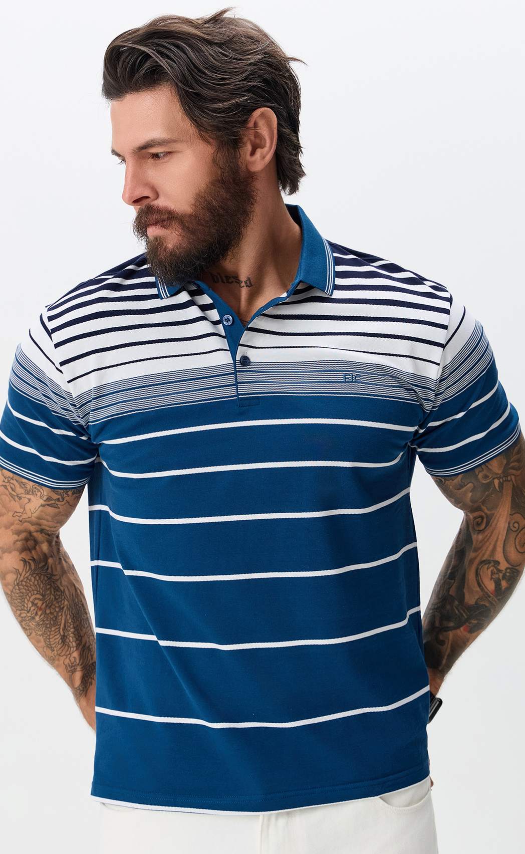 Поло F511-07-173b blue