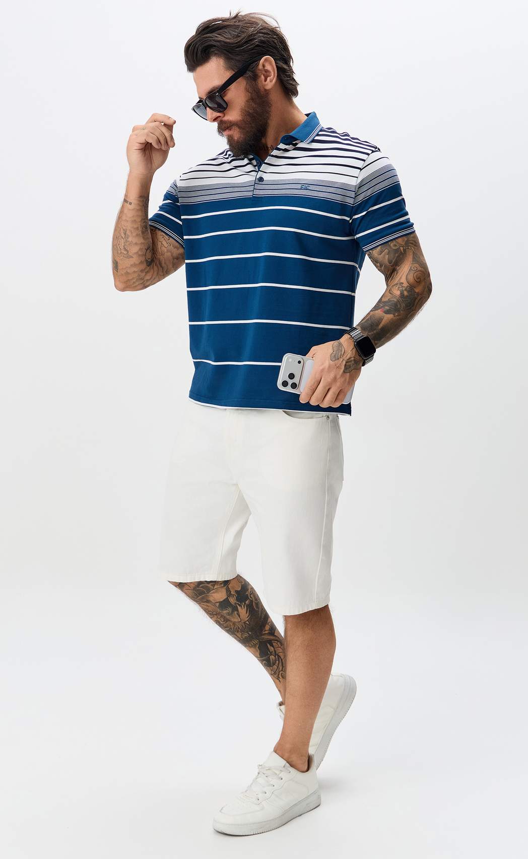 Поло F511-07-173b blue