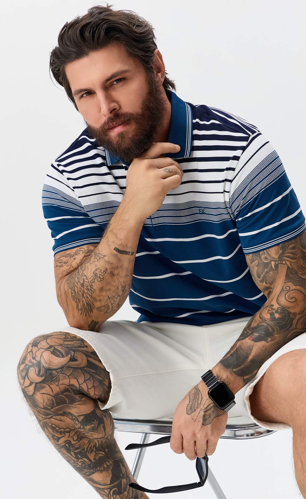 Поло F511-07-173b blue