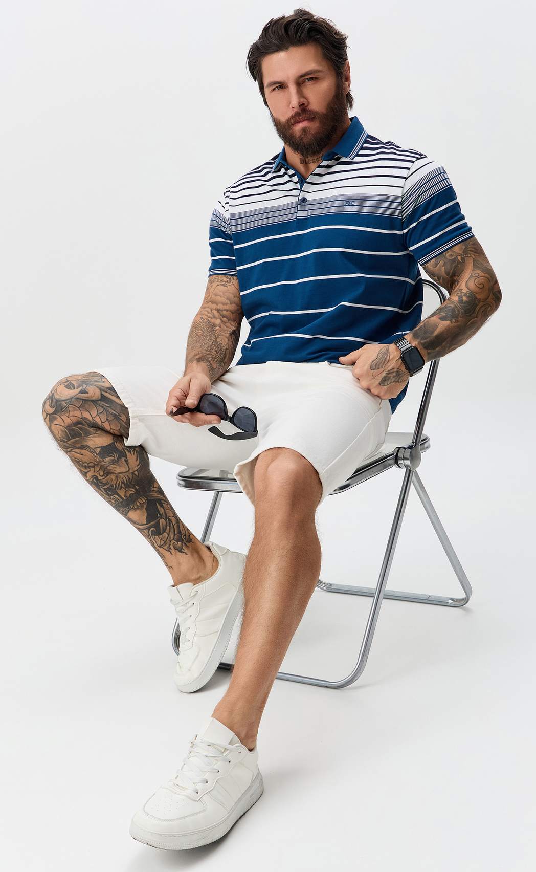 Поло F511-07-173b blue