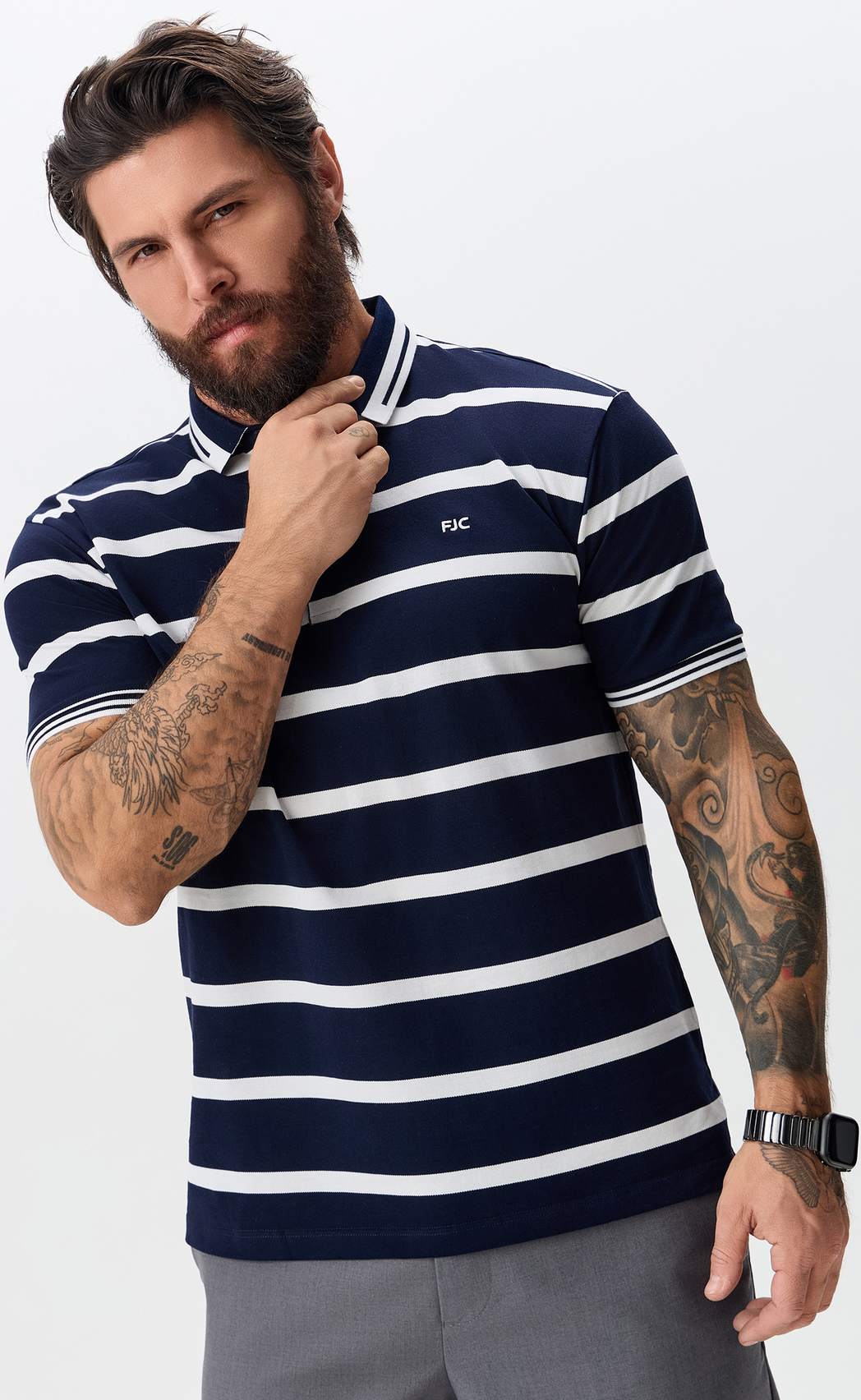 Поло F511-07-208b blue