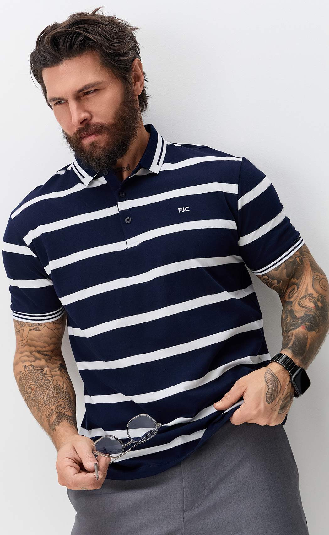 Поло F511-07-208b blue