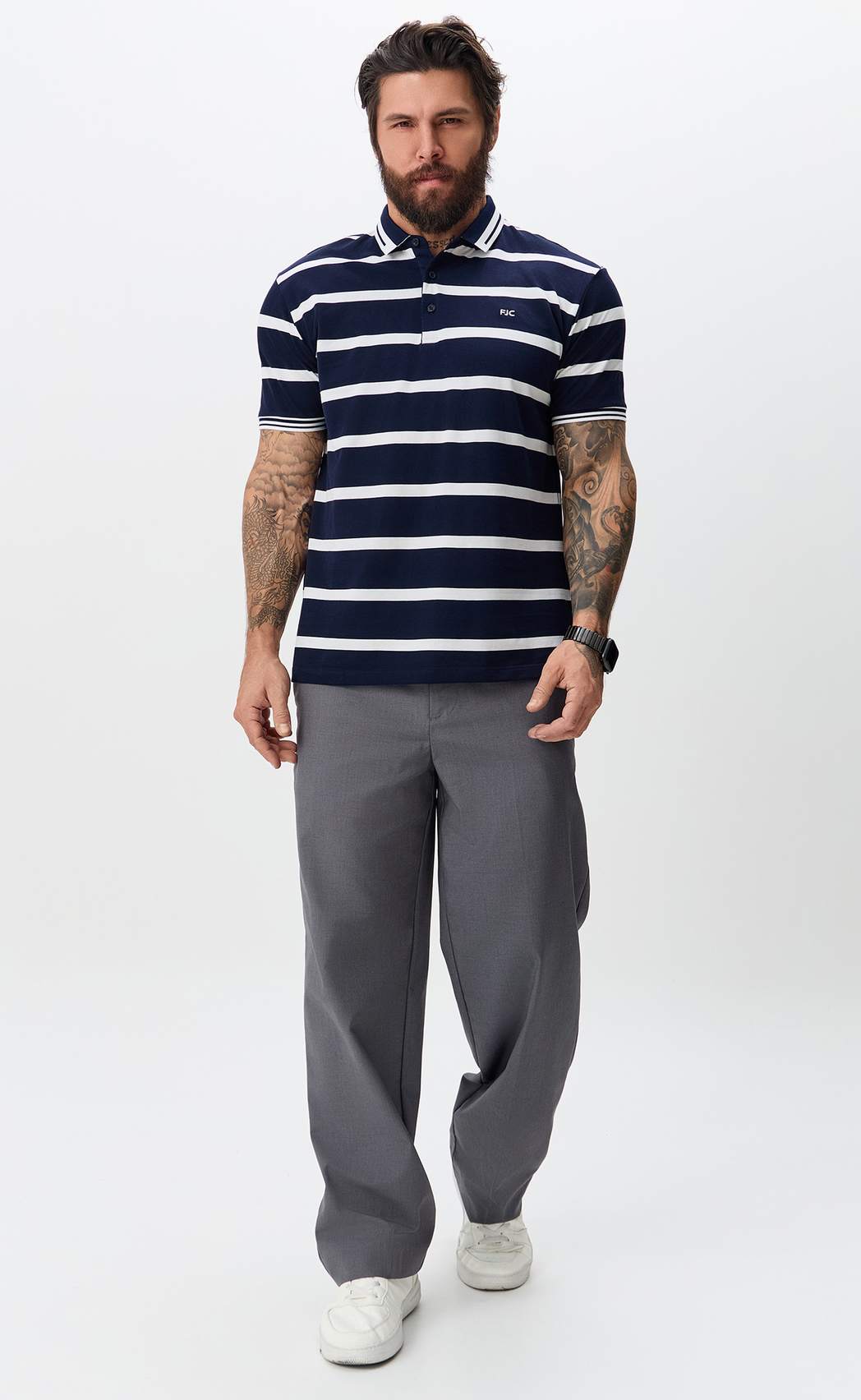 Поло F511-07-208b blue