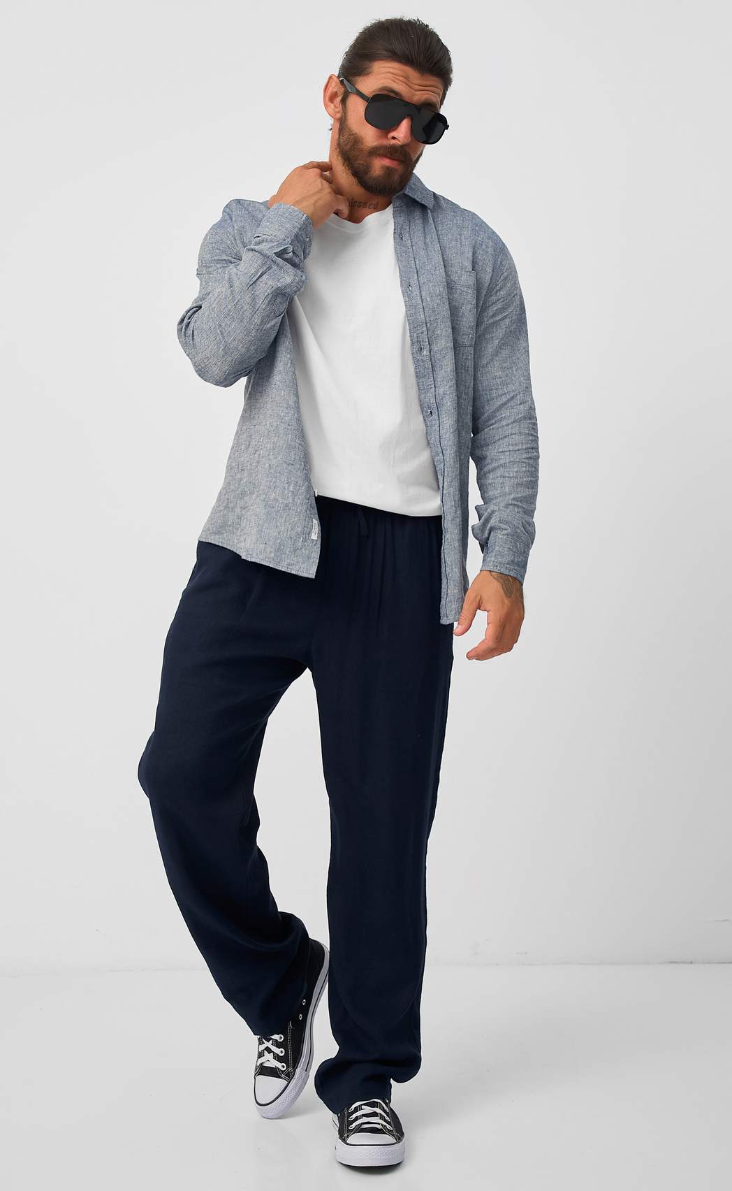 Брюки F511-0855-1 d.blue