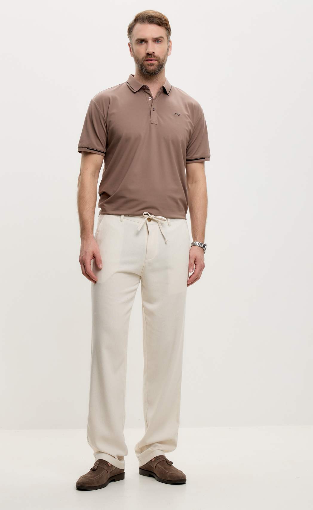 Брюки лен F511-0855Rus natural linen