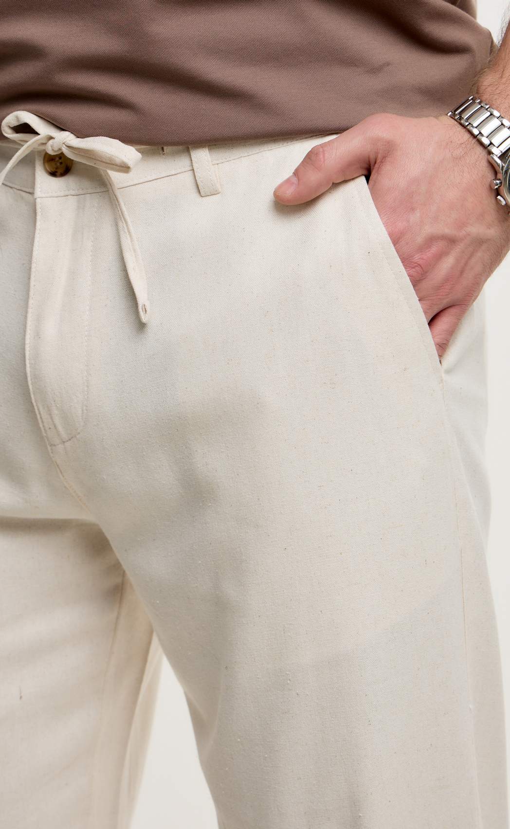 Брюки лен F511-0855Rus natural linen
