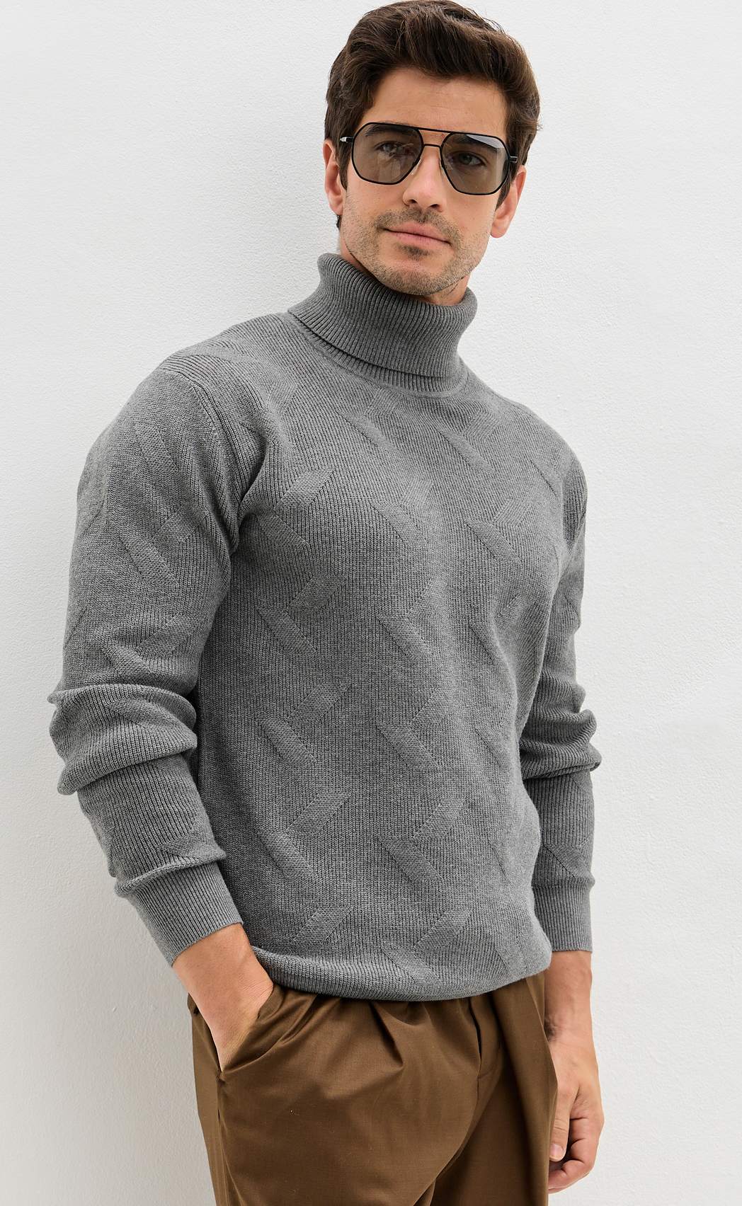 Джемпер F521-1575 grey melange