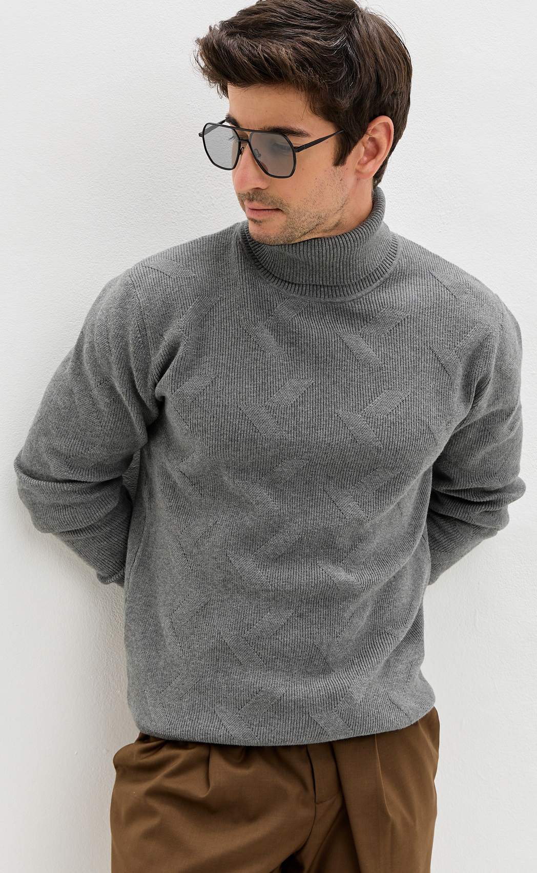 Джемпер F521-1575 grey melange