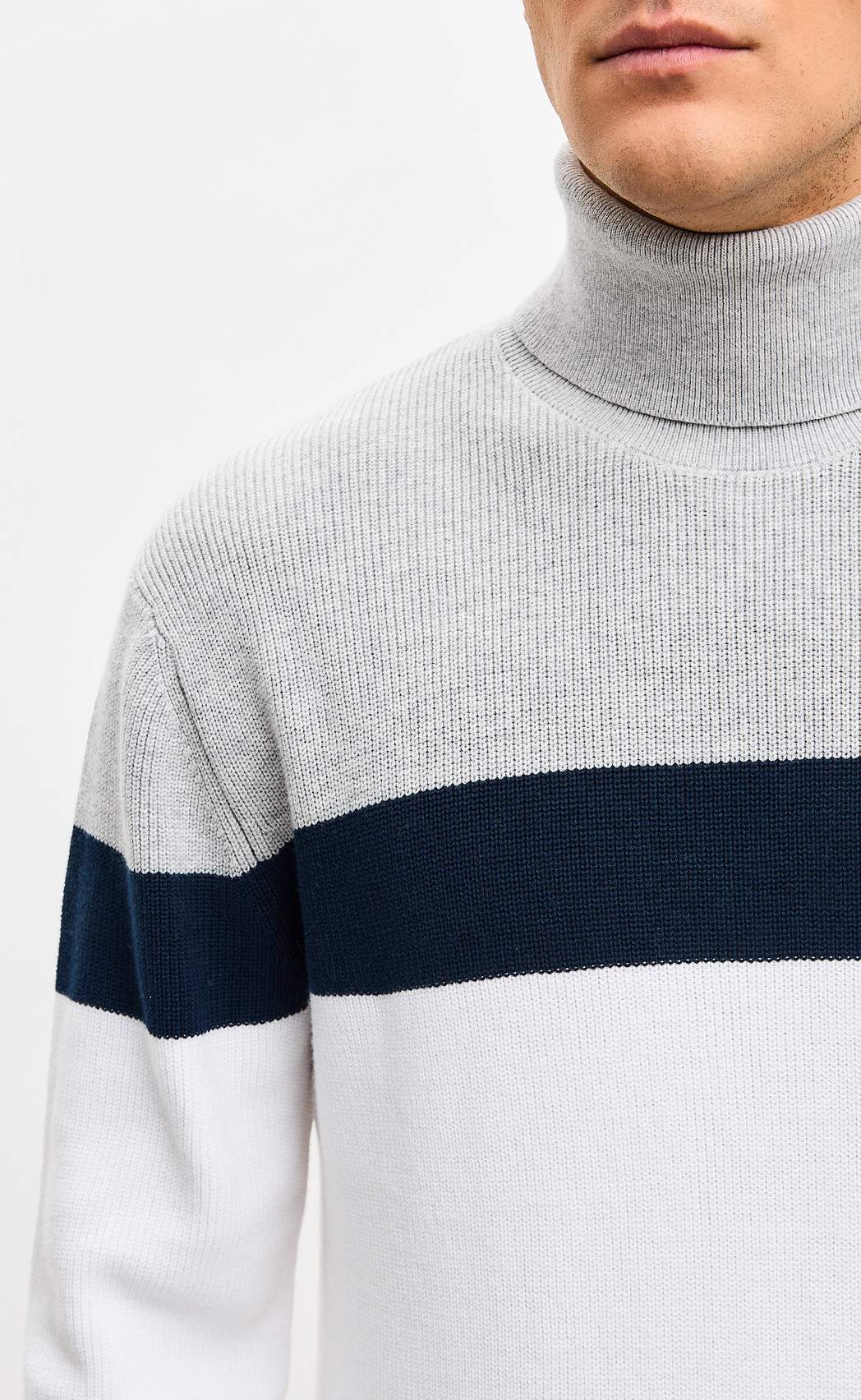 Джемпер P521-1569 white/grey