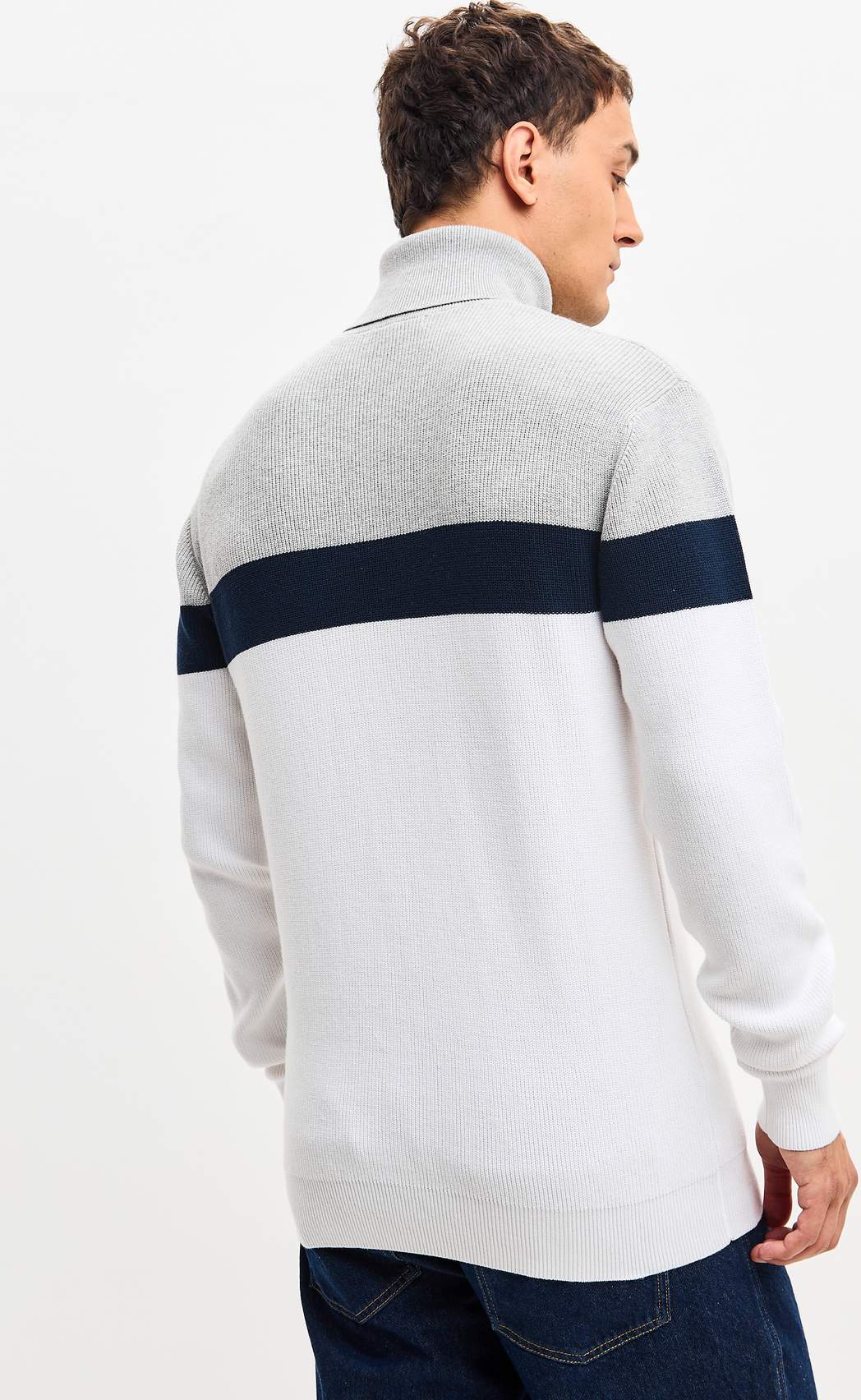 Джемпер P521-1569 white/grey