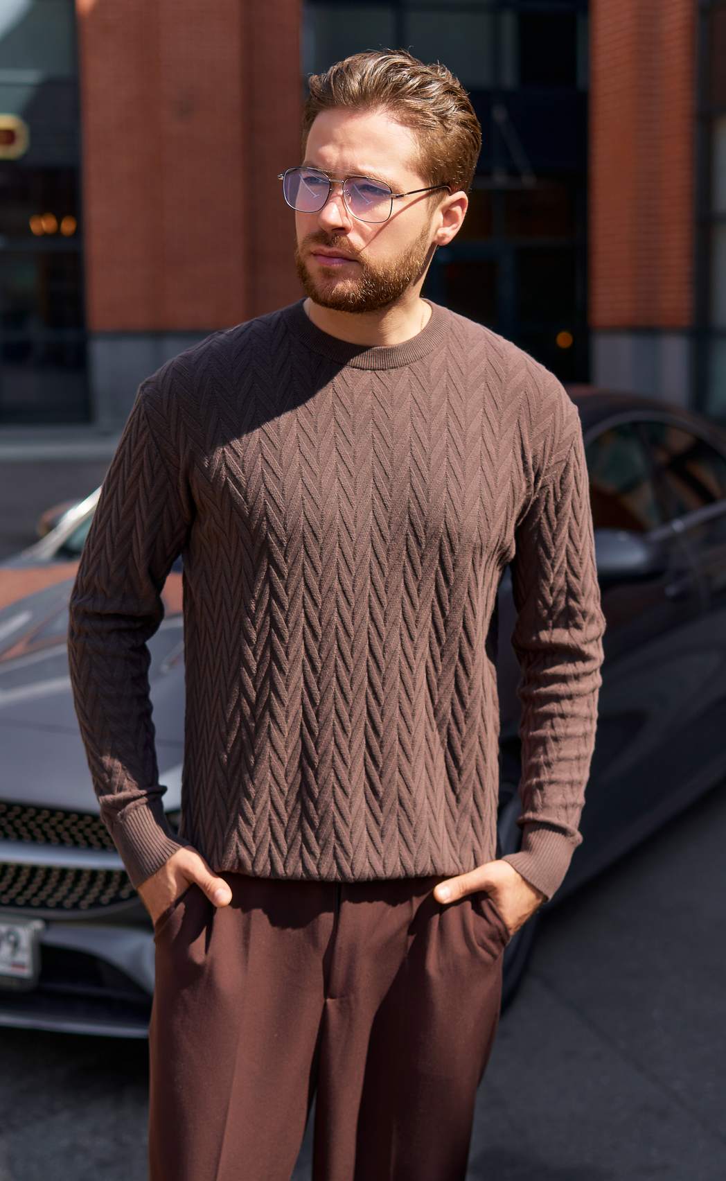 Джемпер F521-1531 brown