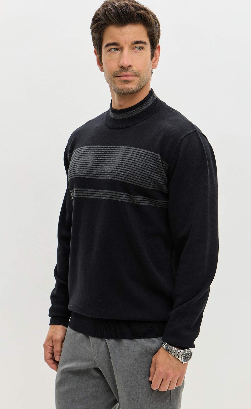 Джемпер F521-1576 black/grey