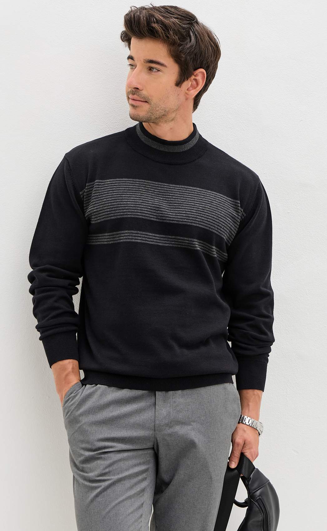 Джемпер F521-1576 black/grey