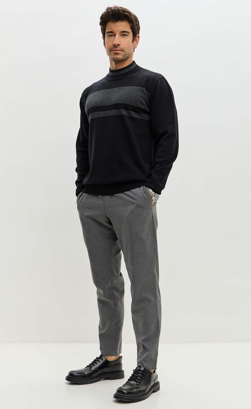 Джемпер F521-1576 black/grey