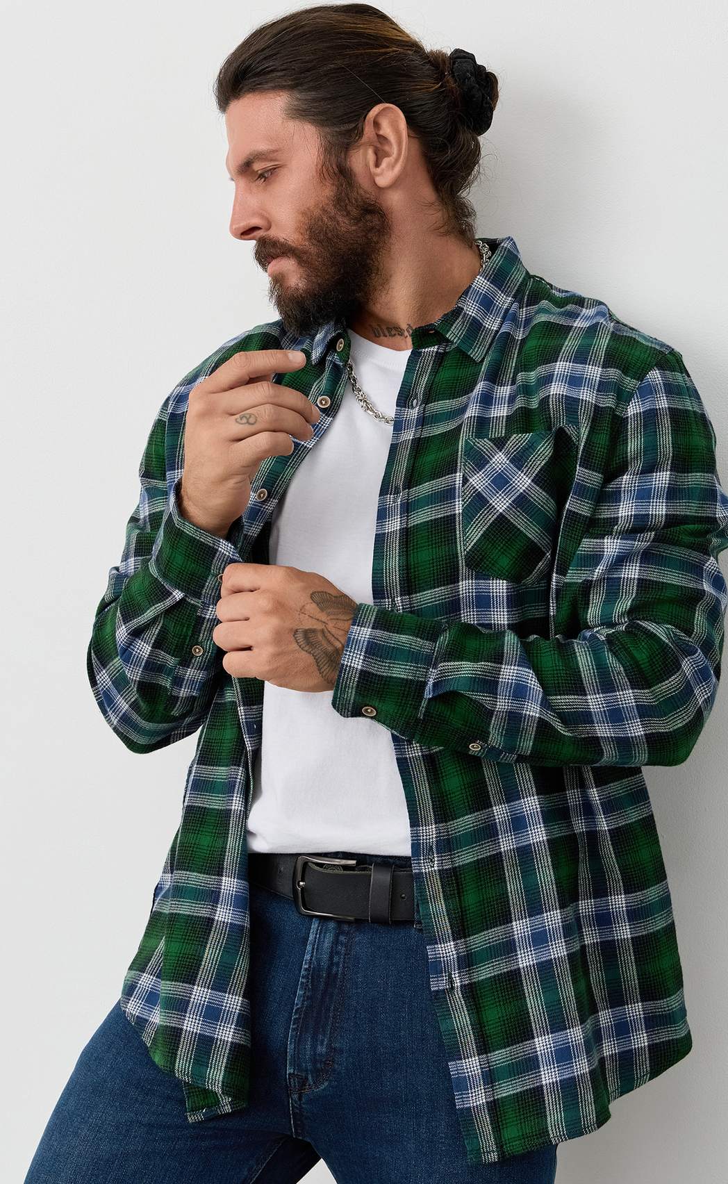 Рубашка F521-0460 green