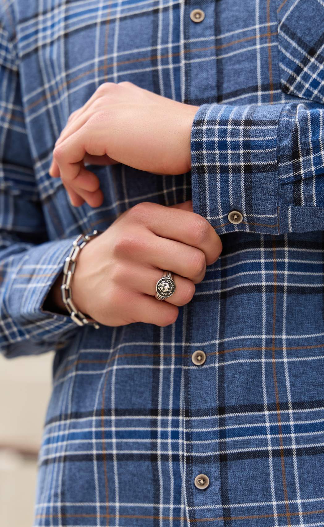 Рубашка F521-0460 grey