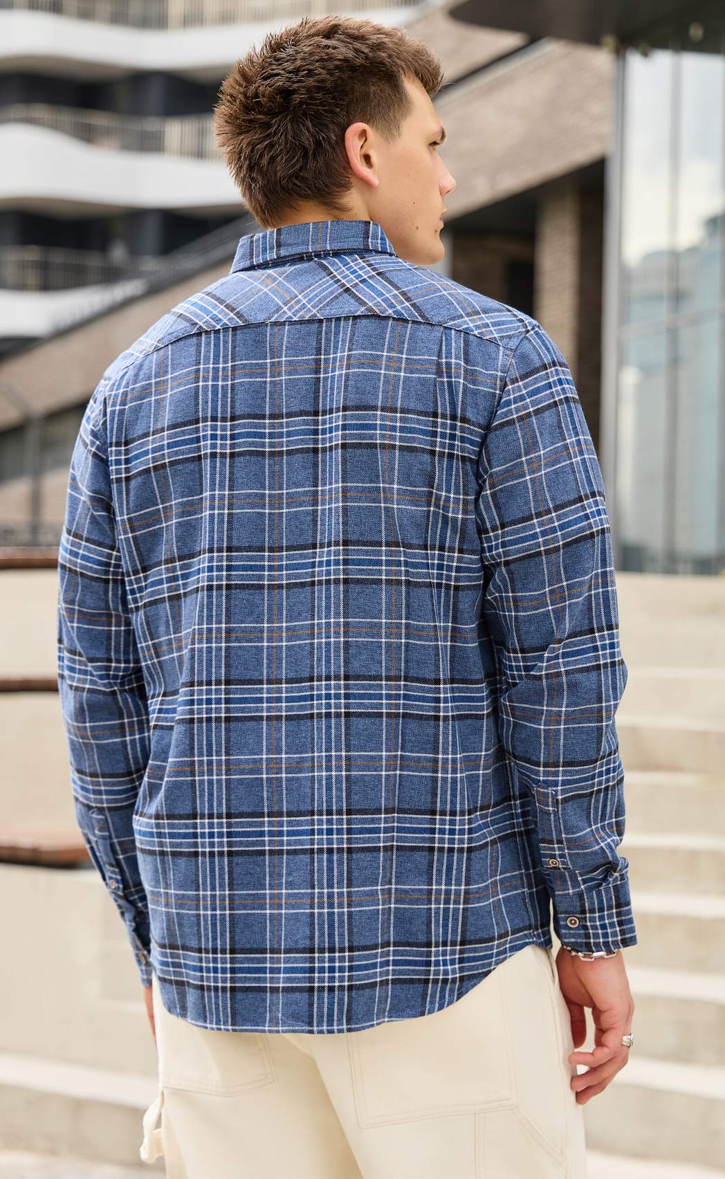 Рубашка F521-0460 grey