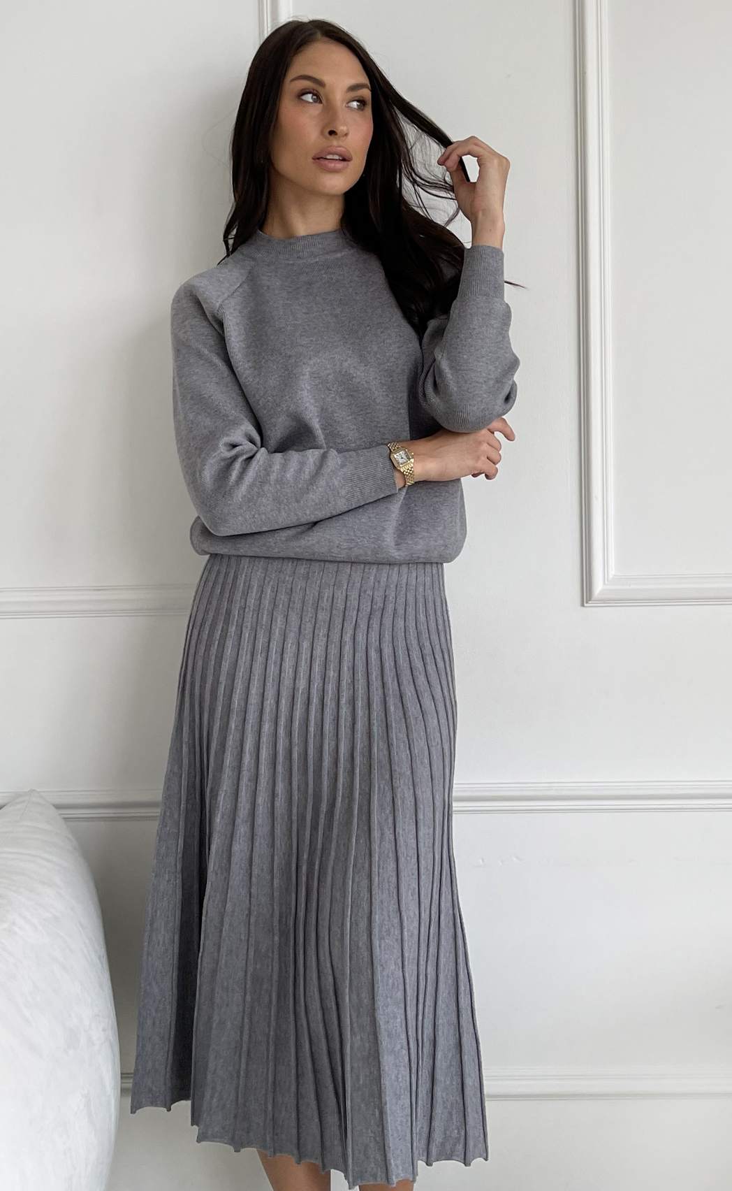Юбка P522-0254 grey melange