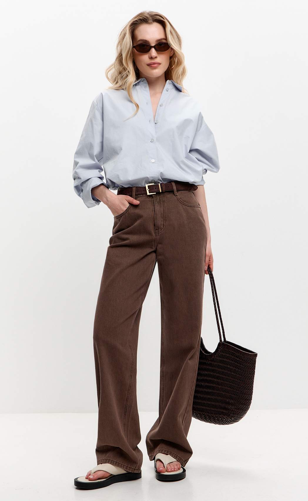 Джинсы жен. P222-0134-1 brown