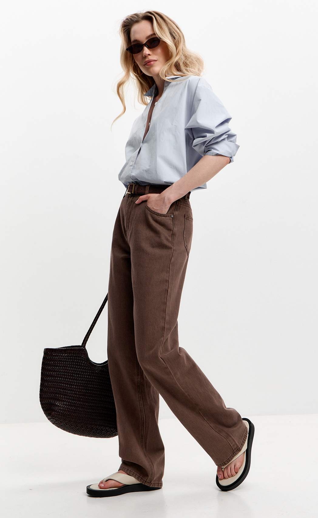 Джинсы жен. P222-0134-1 brown