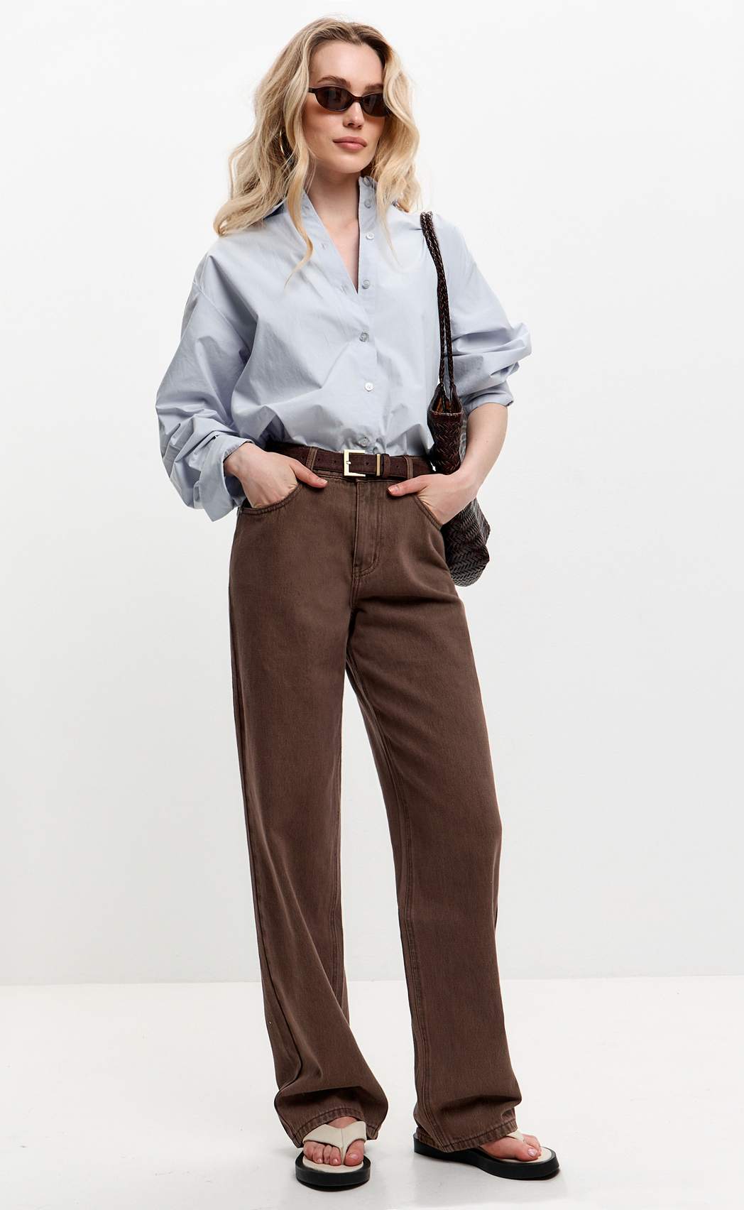 Джинсы жен. P222-0134-1 brown