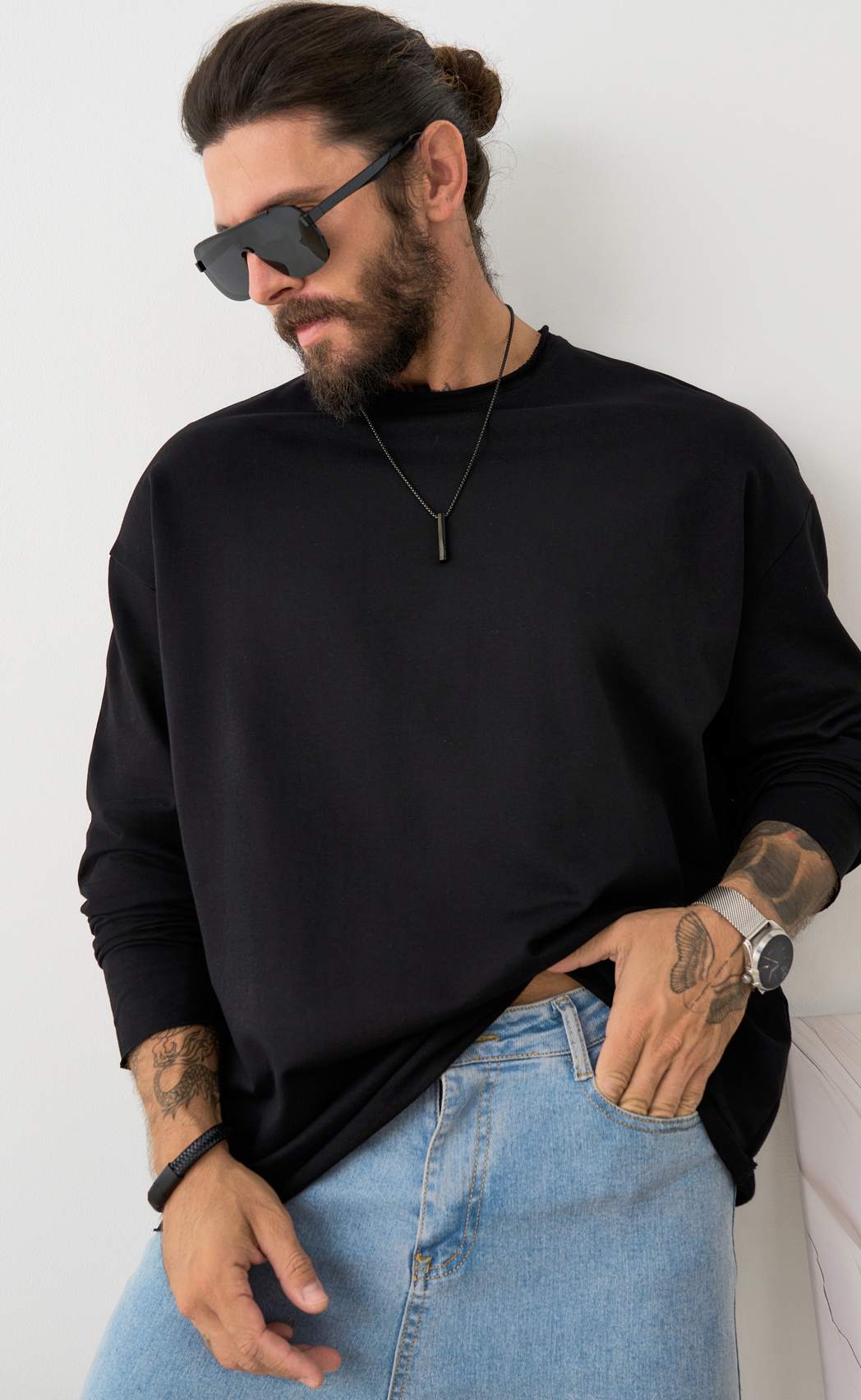 Лонгслив F521-1002 black