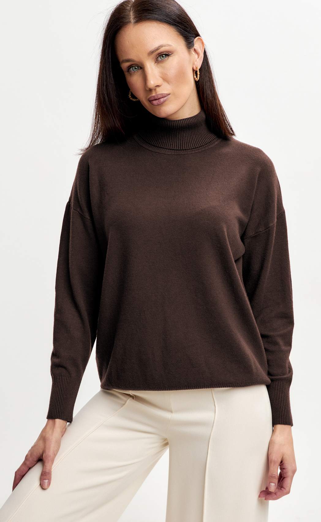 Водолазка F122-1507Rus d.brown