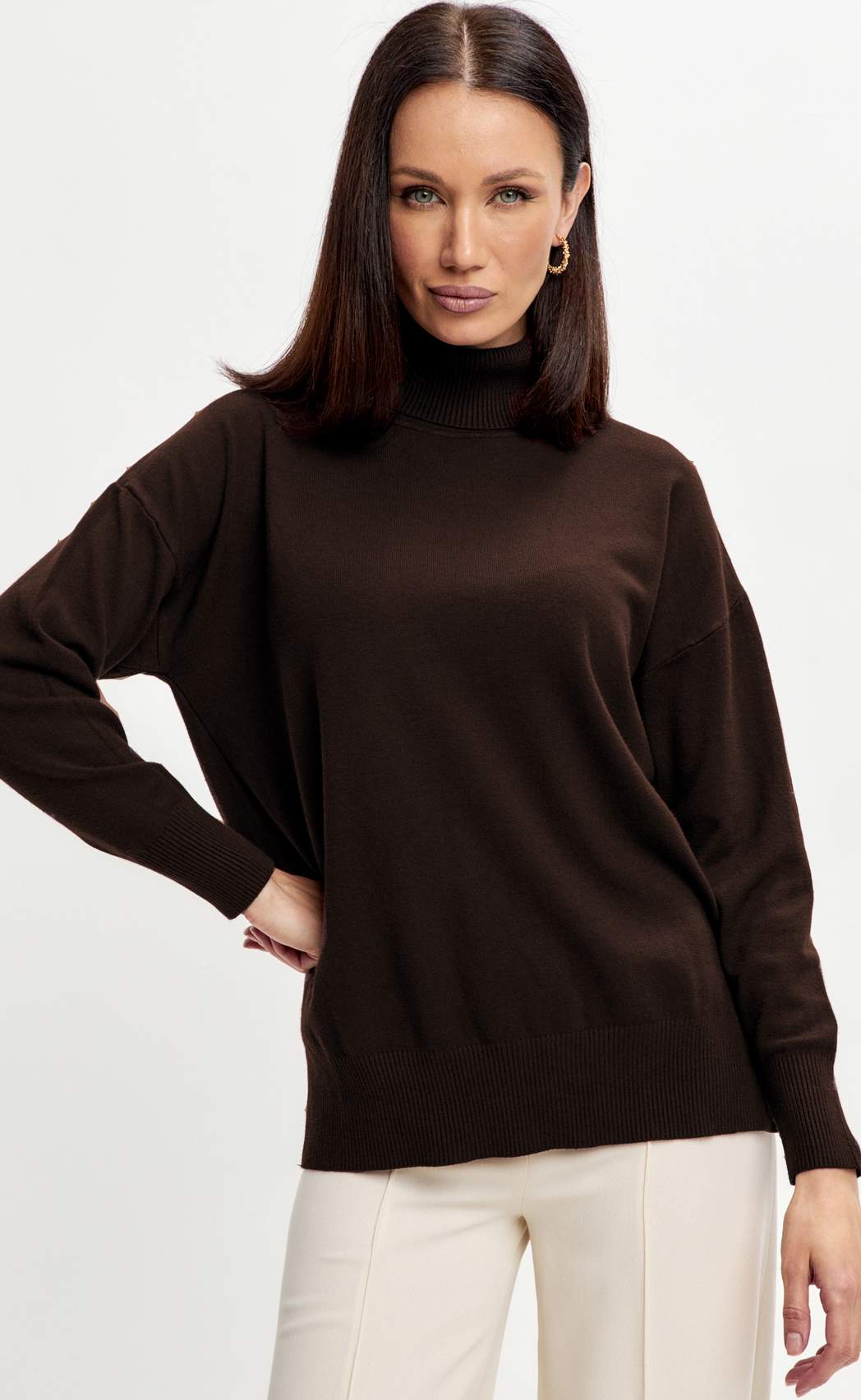 Водолазка F122-1507Rus d.brown