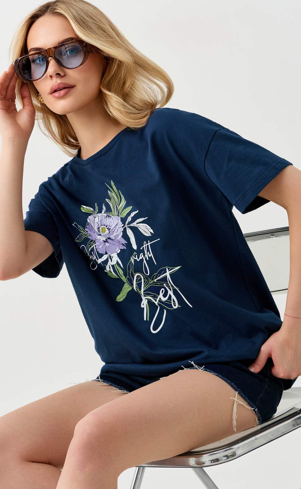 Футболка P612-06-909 d.blue