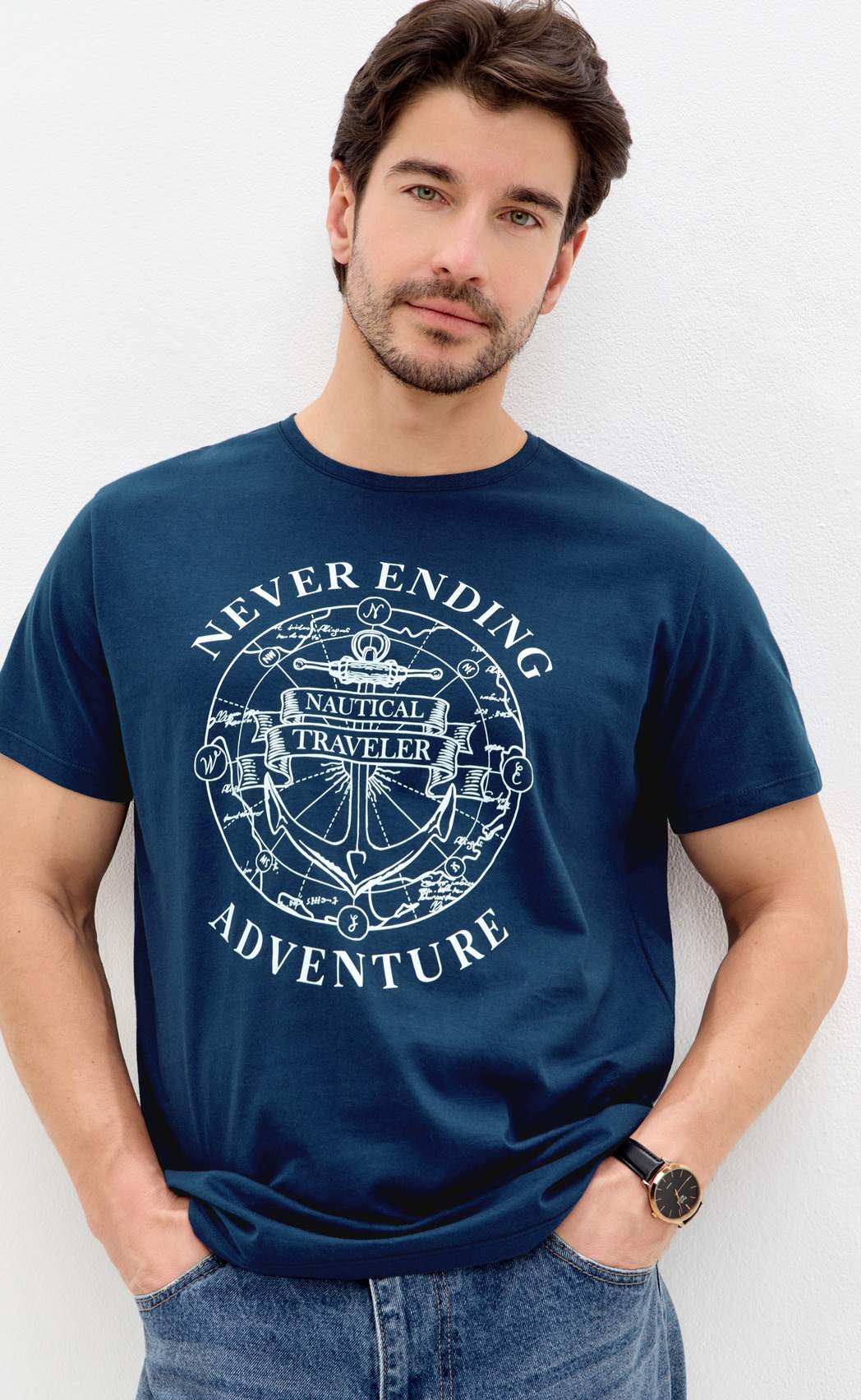 Футболка P611-06-928 d.blue