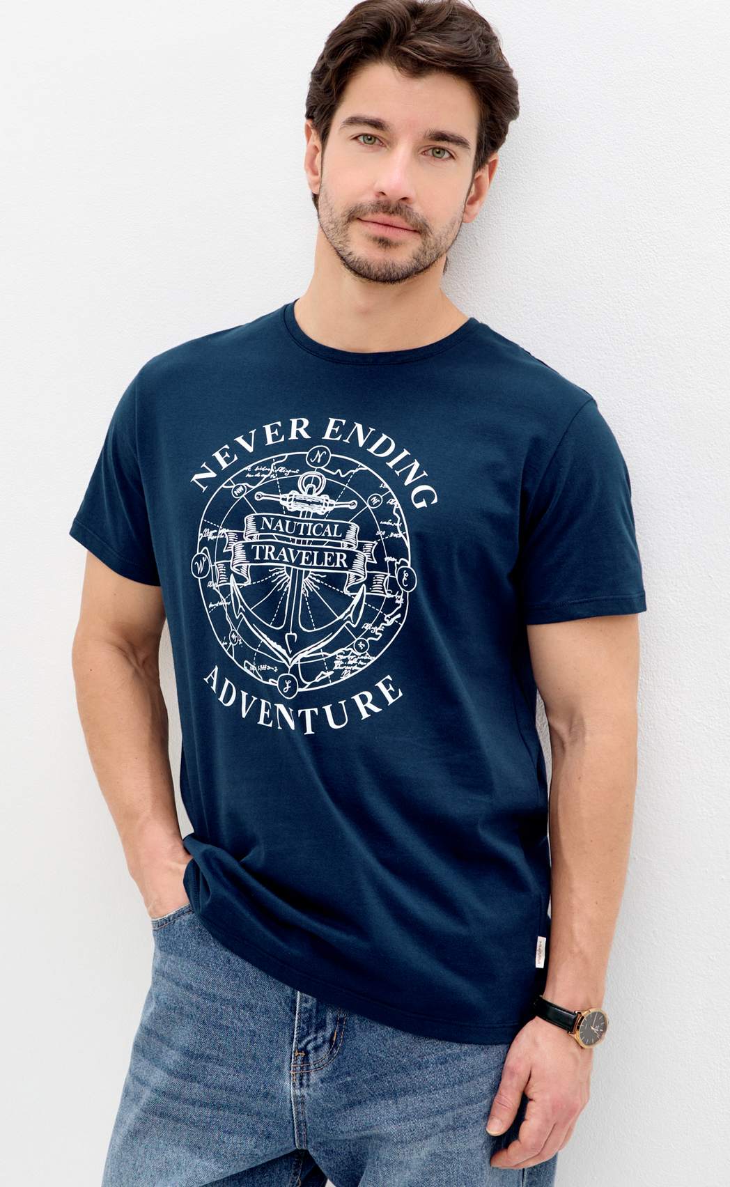 Футболка P611-06-928 d.blue