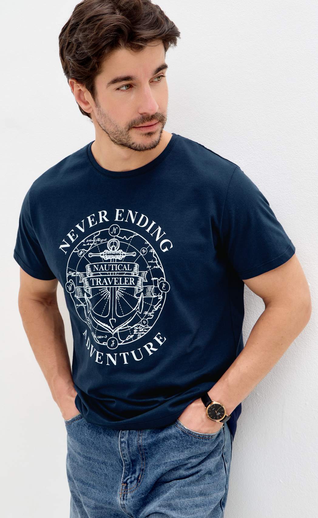 Футболка P611-06-928 d.blue