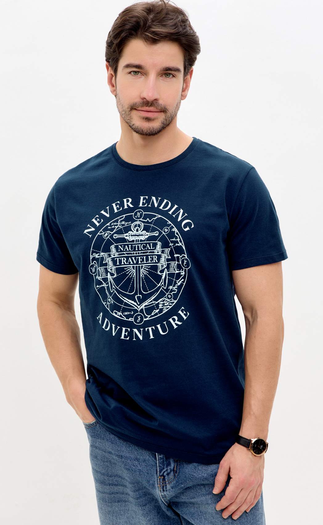 Футболка P611-06-928 d.blue