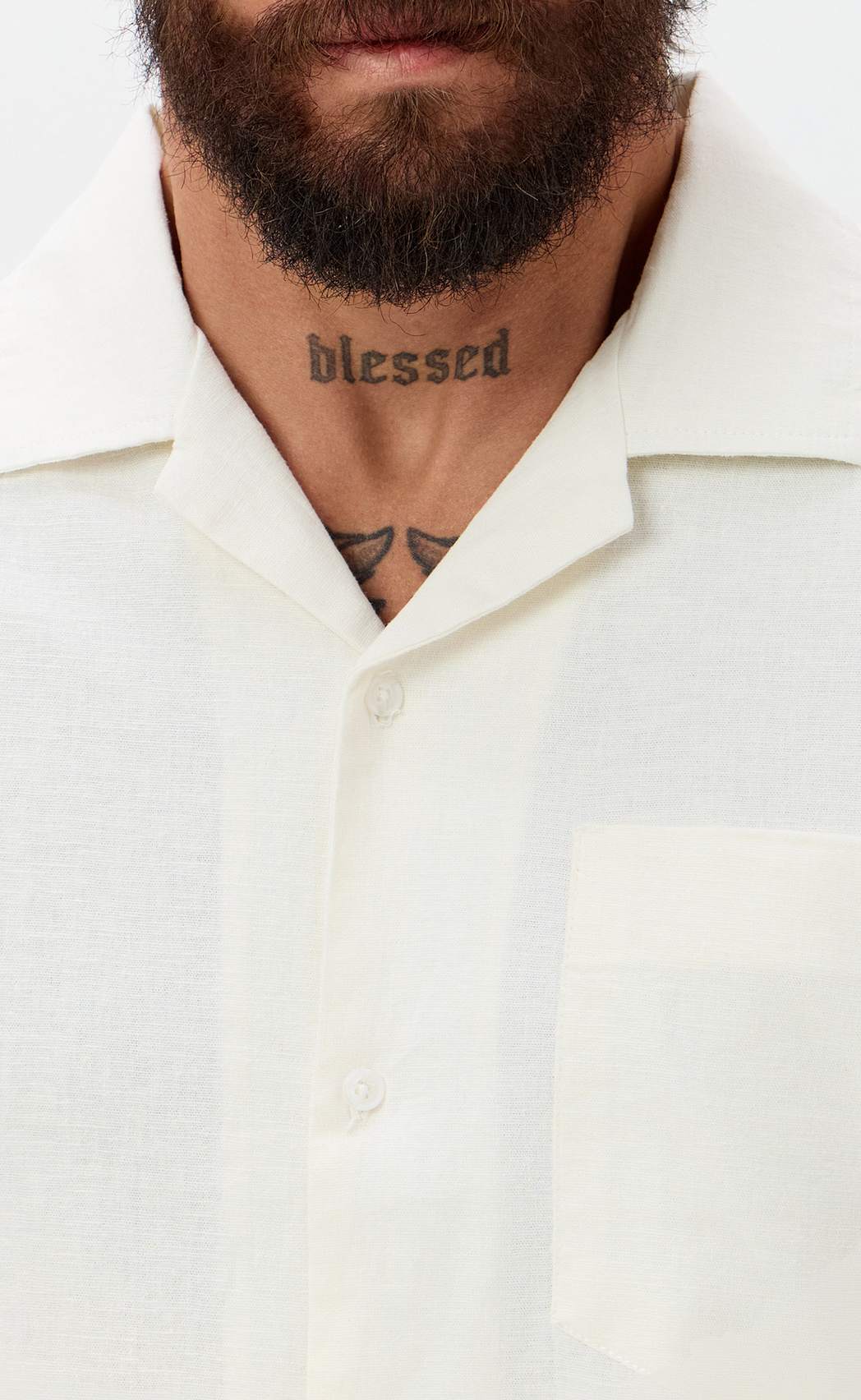 Рубашка к/р лен F611-0423 white