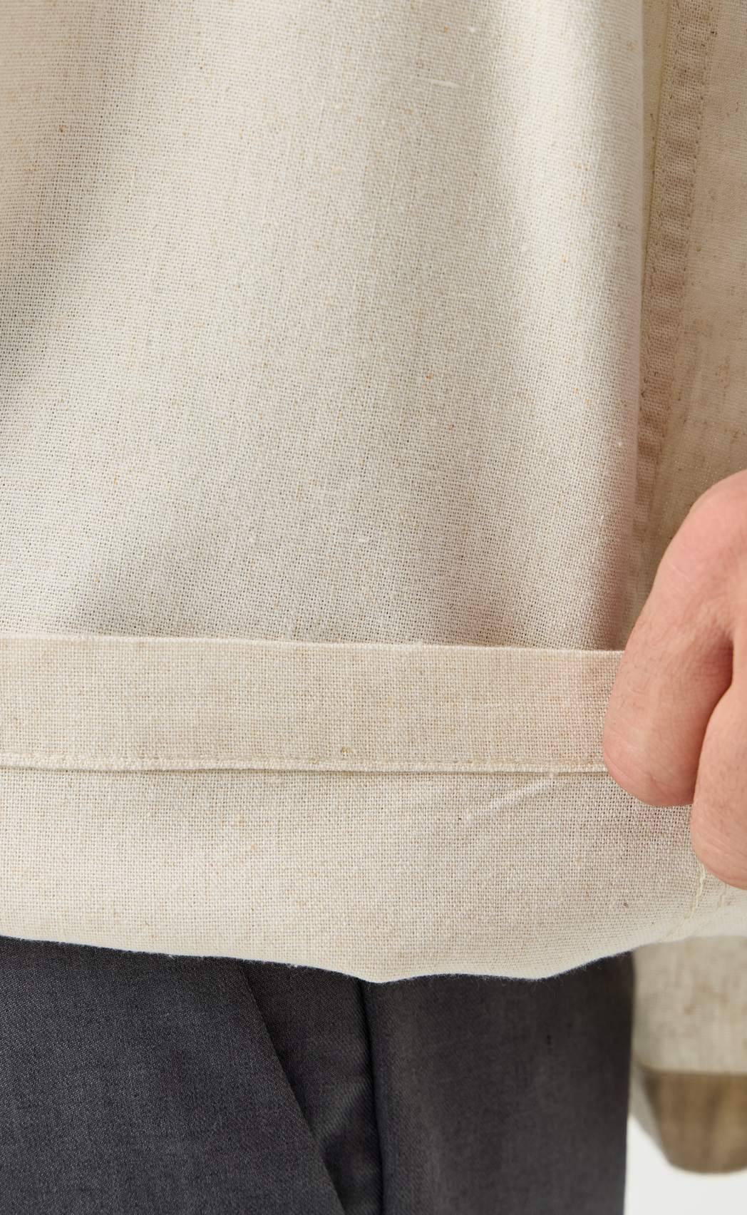 Рубашка к/р лен F611-0423 beige