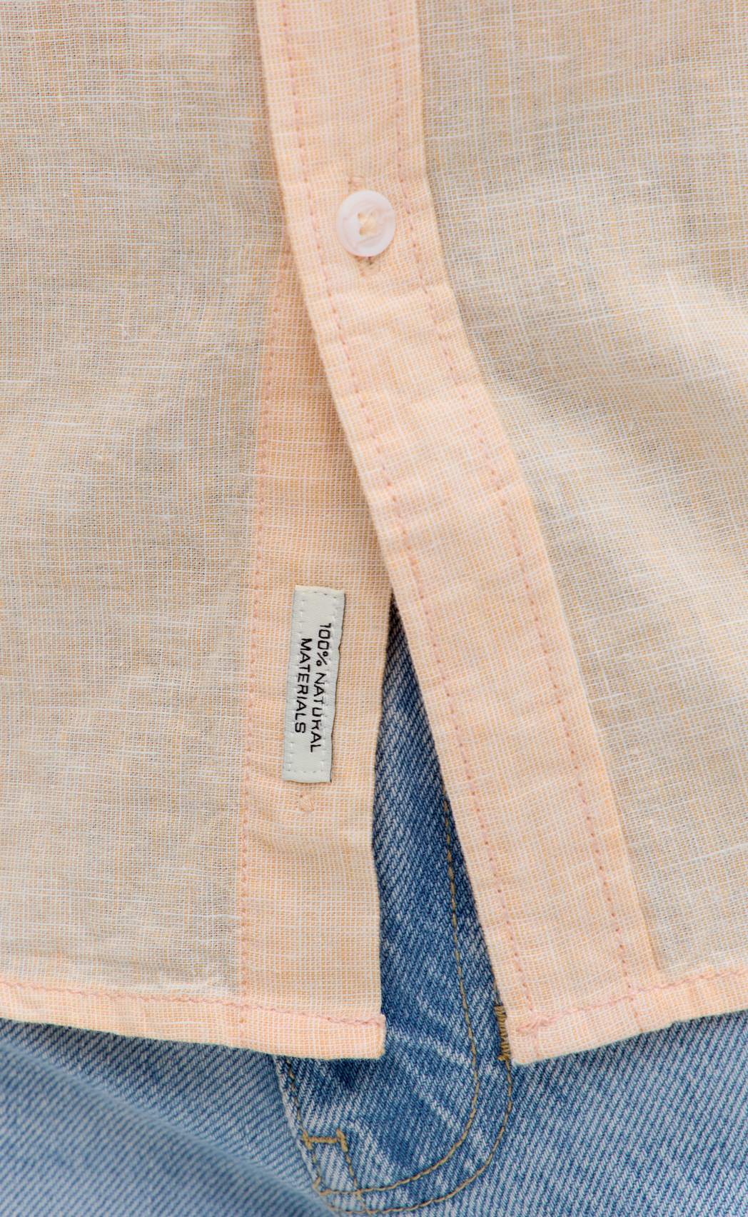 Рубашка к/р лен F111-0450 l.orange