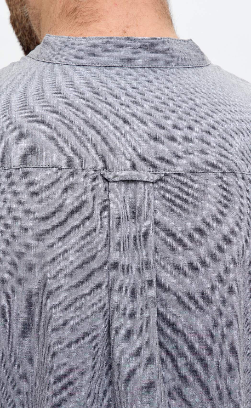 Рубашка д/р лен F511-0480 green-grey